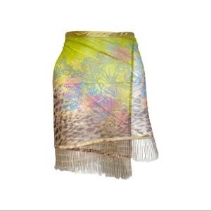 Cavalli Sheer Beaded Wrap Skirt